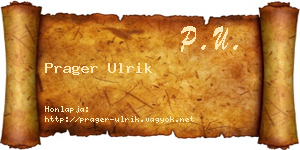 Prager Ulrik névjegykártya